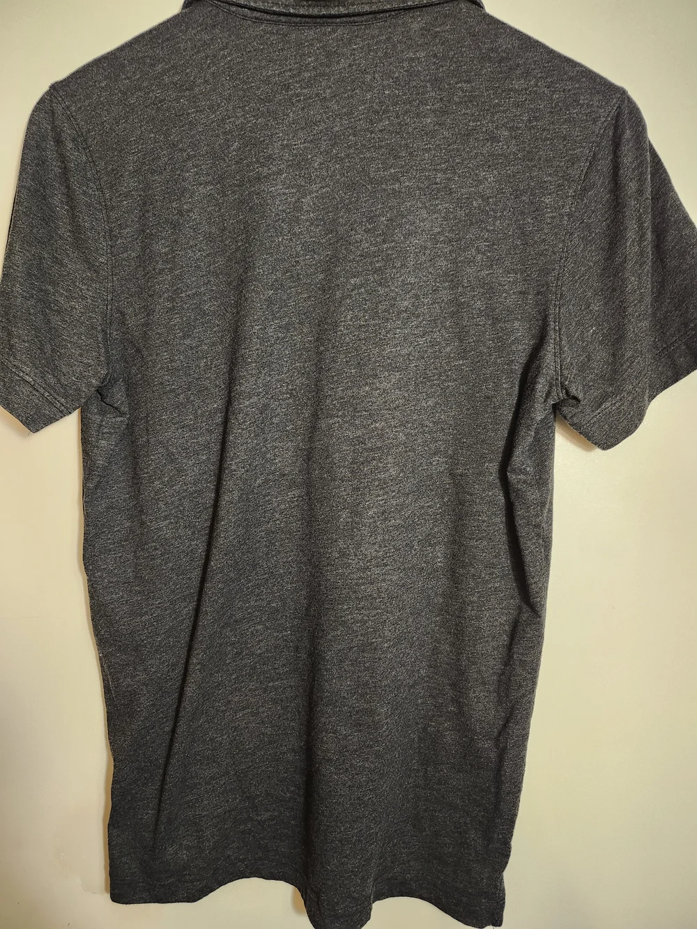 Levi Men's Dark Gray Heather Polo Shirt With Pocket - Size Small